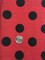 1 Yard Red Poly Cotton Fabric with Black Dots for Sewing Crafts Dresses 59/60″ Width